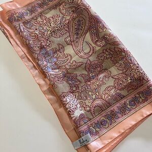 Floral Paisley Long Silk Scarf by Italca